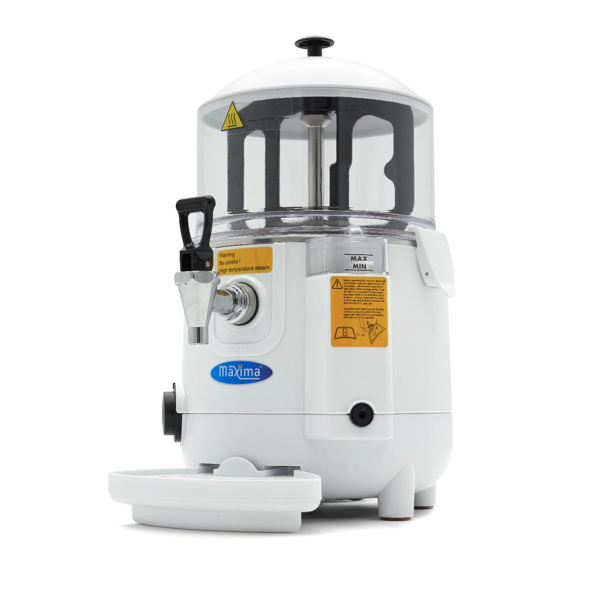 Maxima Hot Chocolate Dispenser, 5 L, White, Drain Tap, product photo