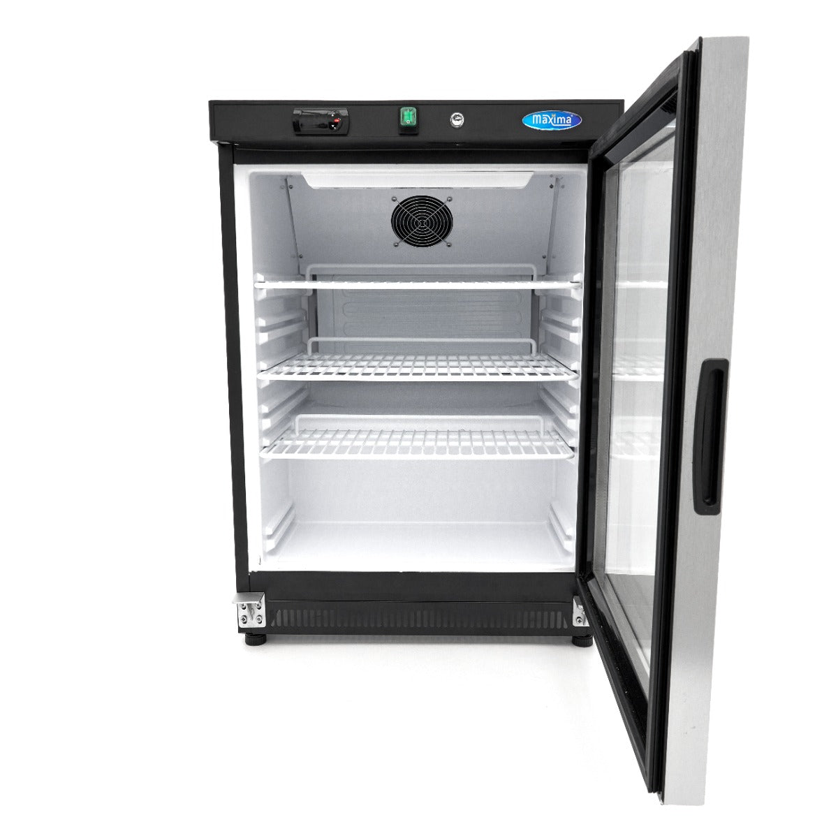 Maxima Fridge 200 L, Black, with Glass Door, additional view