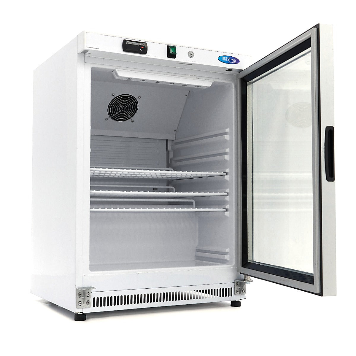 Maxima Fridge 200 L, White, with Glass Door, additional view