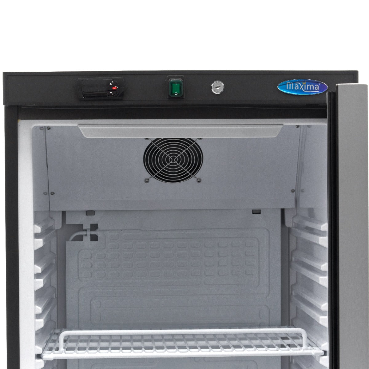 Maxima Fridge 400 L, Black, with Glass Door, additional view
