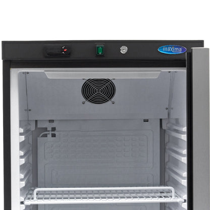 Maxima Fridge 400 L, Black, with Glass Door, additional view