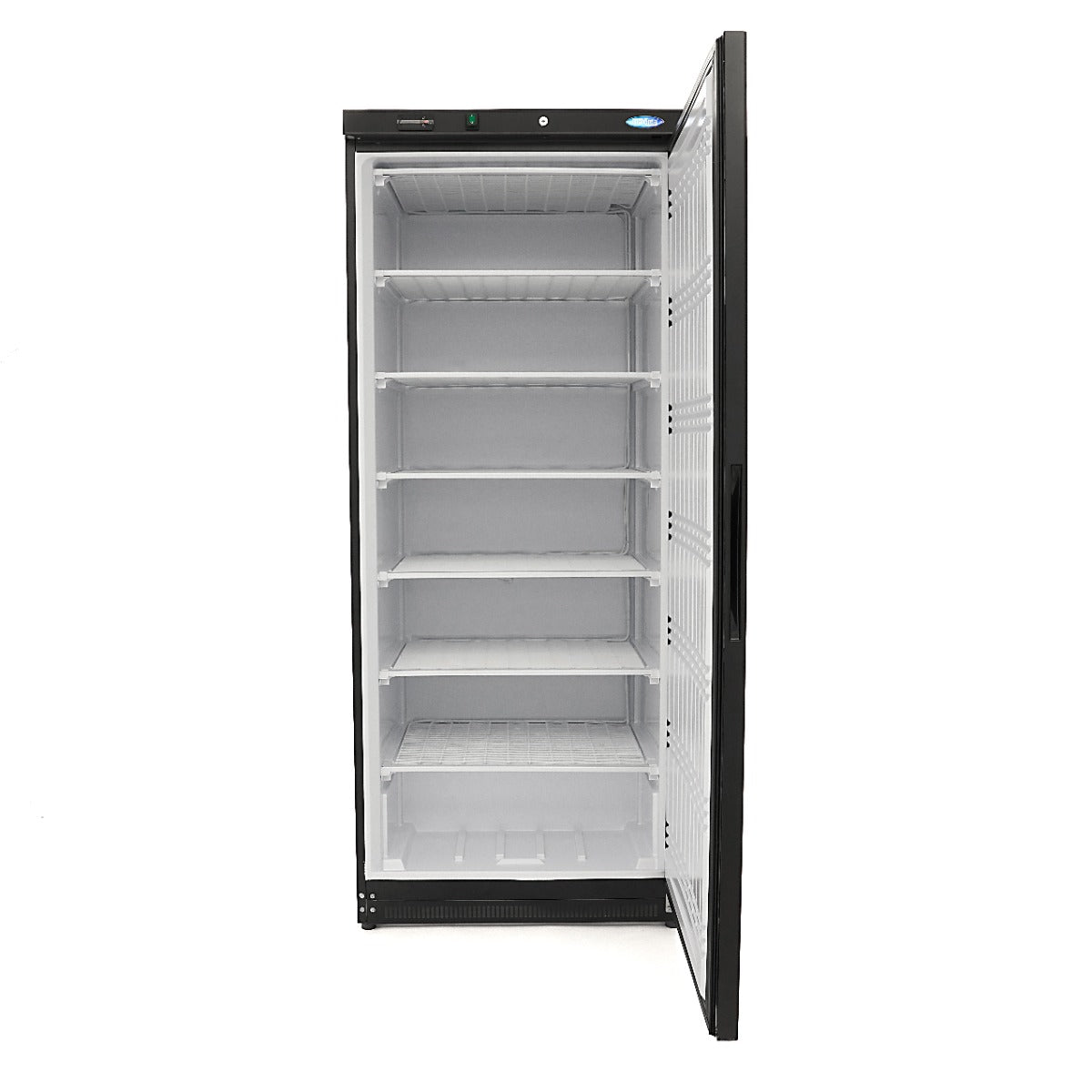 Maxima Upright Freezer, 600 L, 6 Fixed Shelves, Black, additional view
