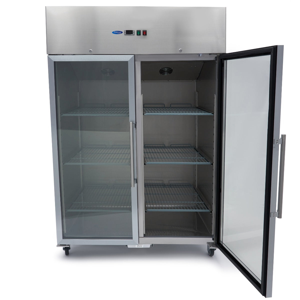 Maxima Upright Freezer, 1200 L, 2 Glass Doors, GN 2/1, 6 Shelves, additional view