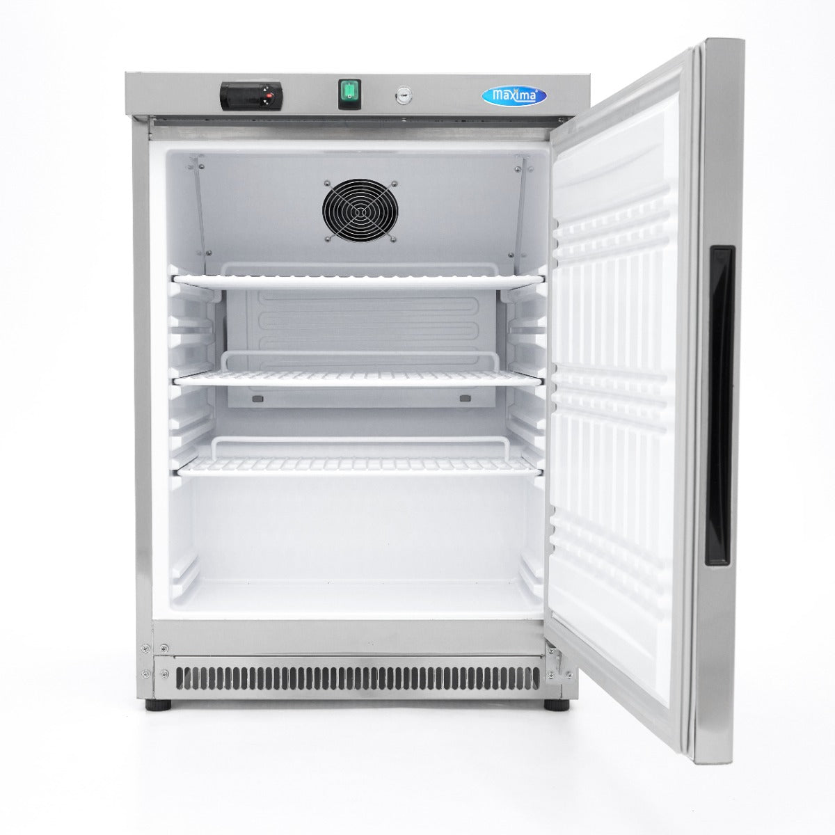 Maxima Fridge 200 L, 3 Adjustable Shelves, Stainless Steel, additional view