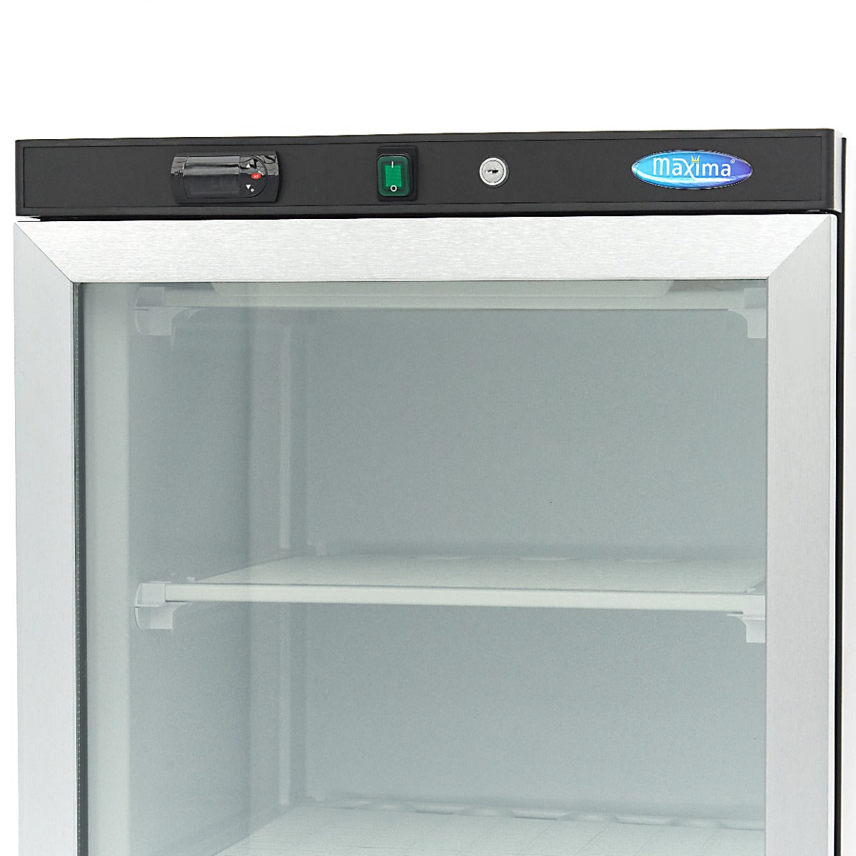 Maxima Upright Freezer, 400 L, Glass Door, Black, additional view