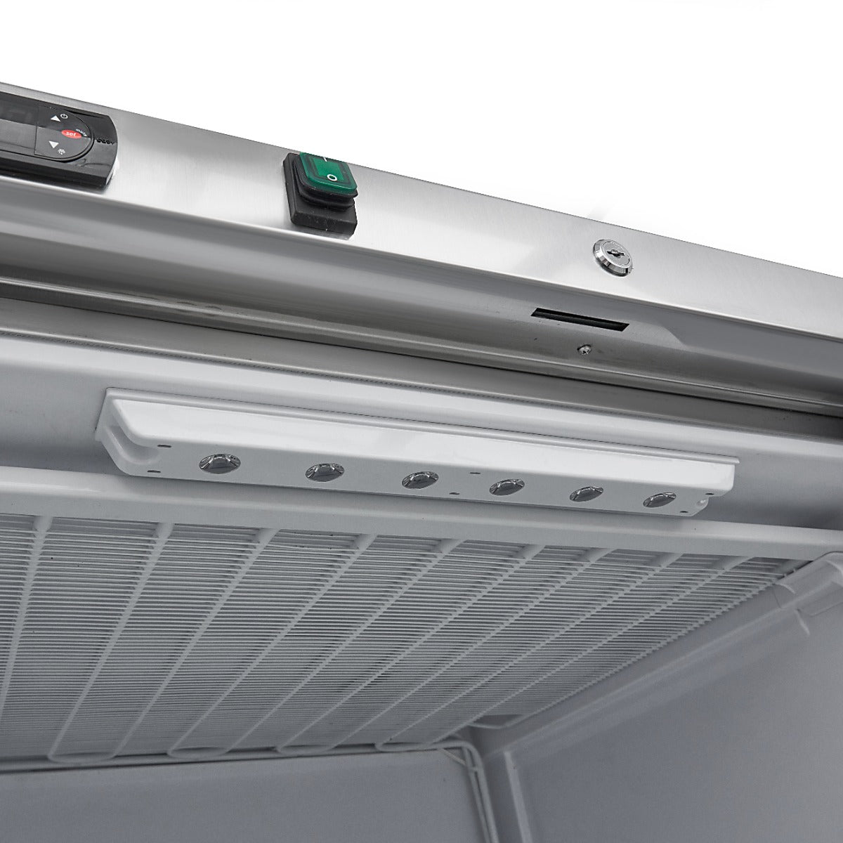 Maxima Upright Freezer, 600 L, Glass Door, Stainless steel, additional view