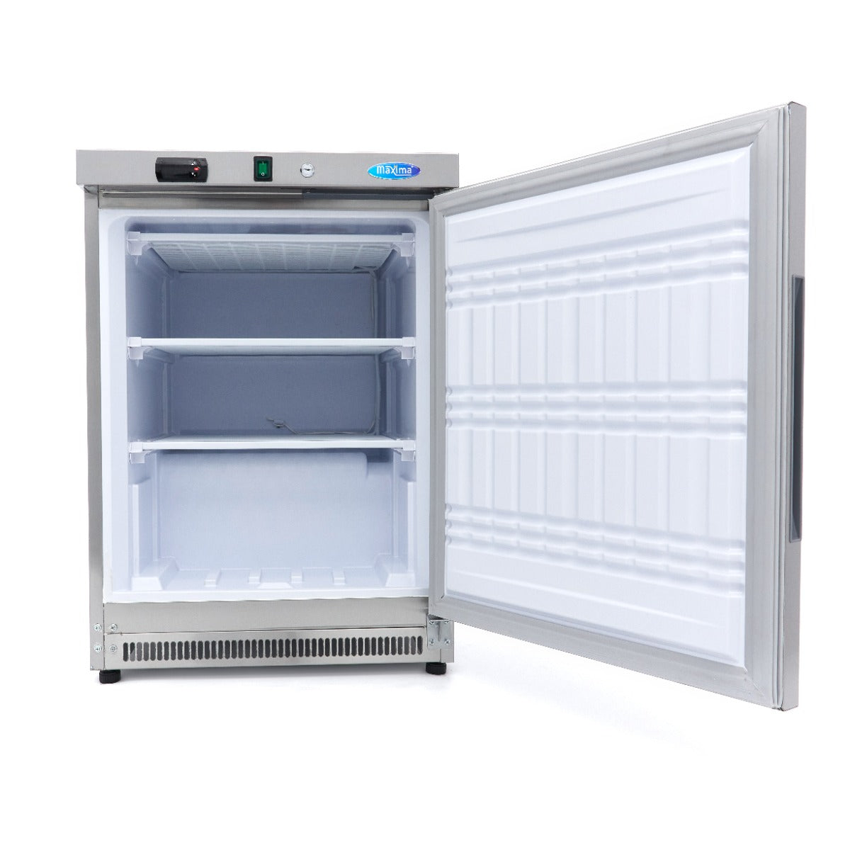 Maxima Upright Freezer, 200 L, 2 Fixed Shelves, Stainless steel, additional view