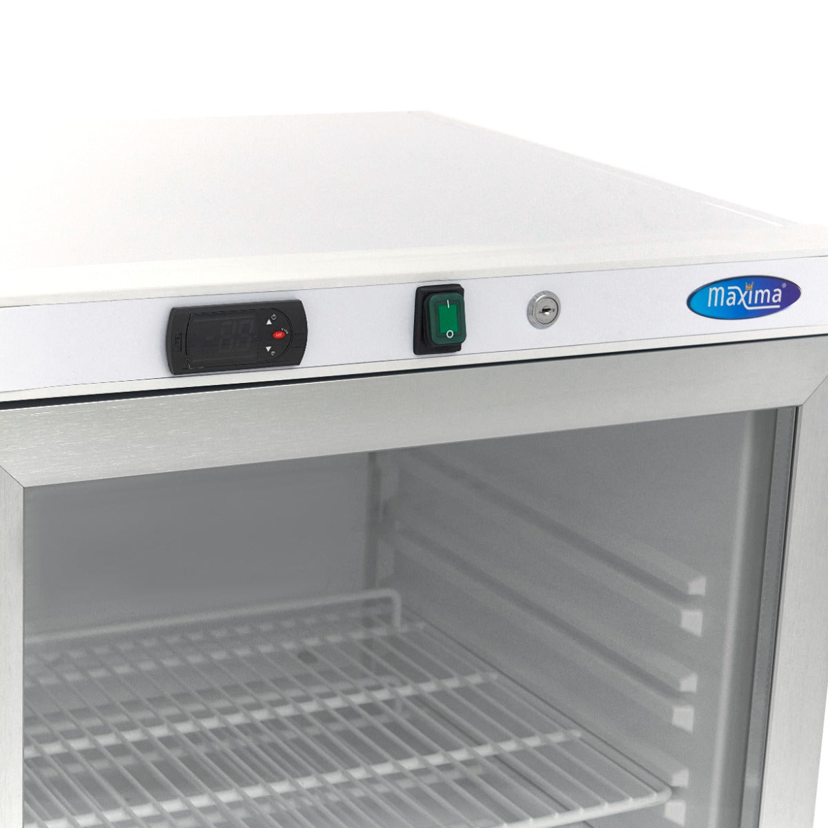 Maxima Fridge 200 L, White, with Glass Door, additional view