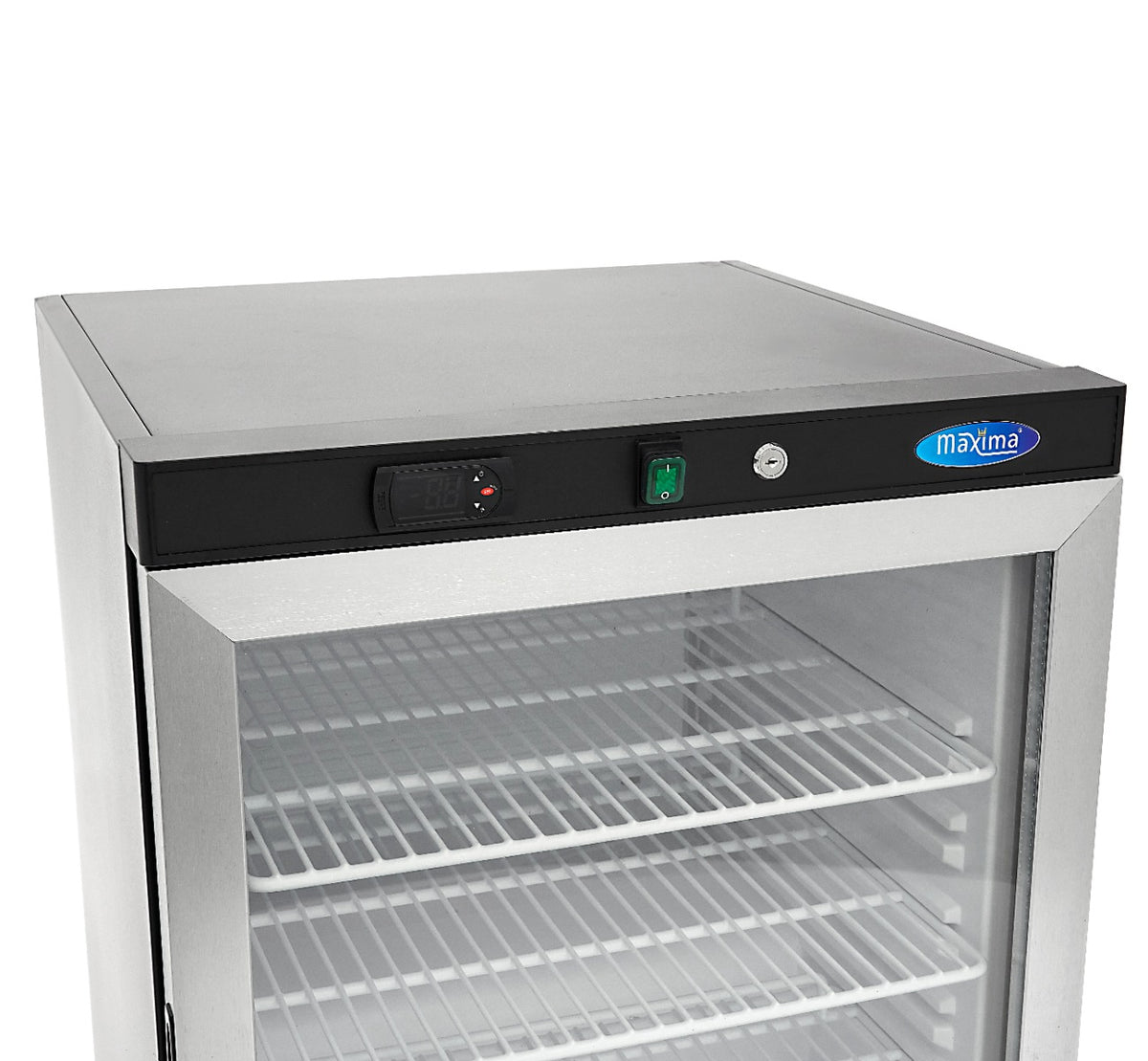 Maxima Fridge 200 L, Black, with Glass Door, additional view
