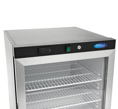 Maxima Fridge 200 L, Black, with Glass Door, additional view