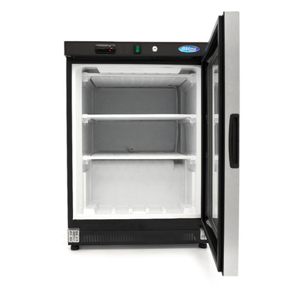 Maxima Upright Freezer, 200 L, Glass Door, Black, additional view