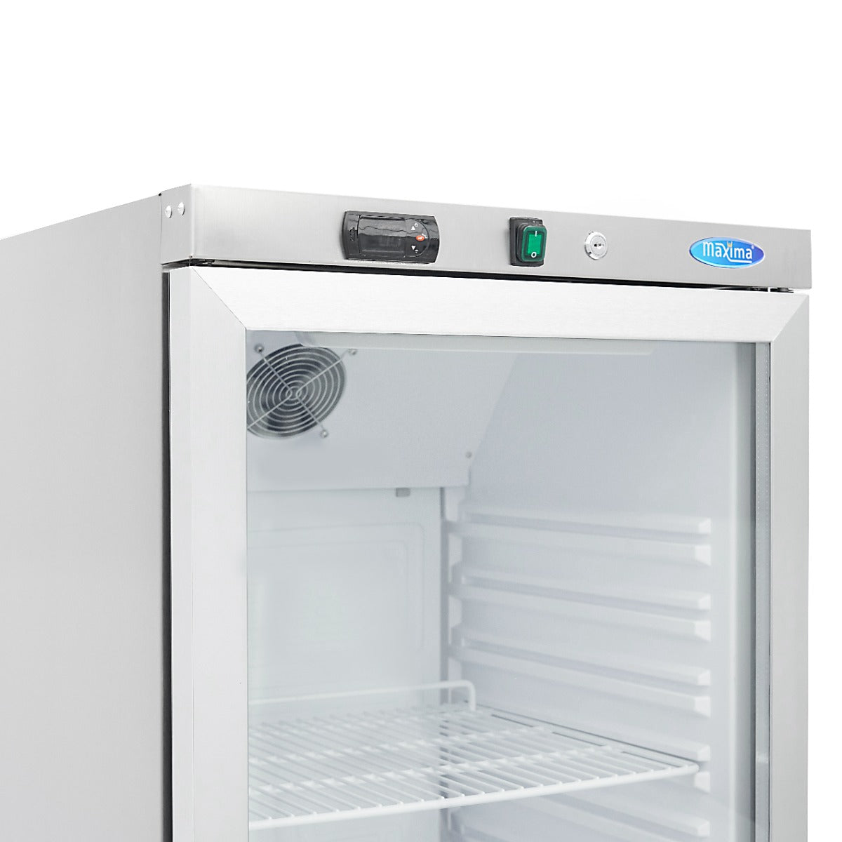 Maxima Fridge 400 L, Stainless Steel, with Glass Door, additional view