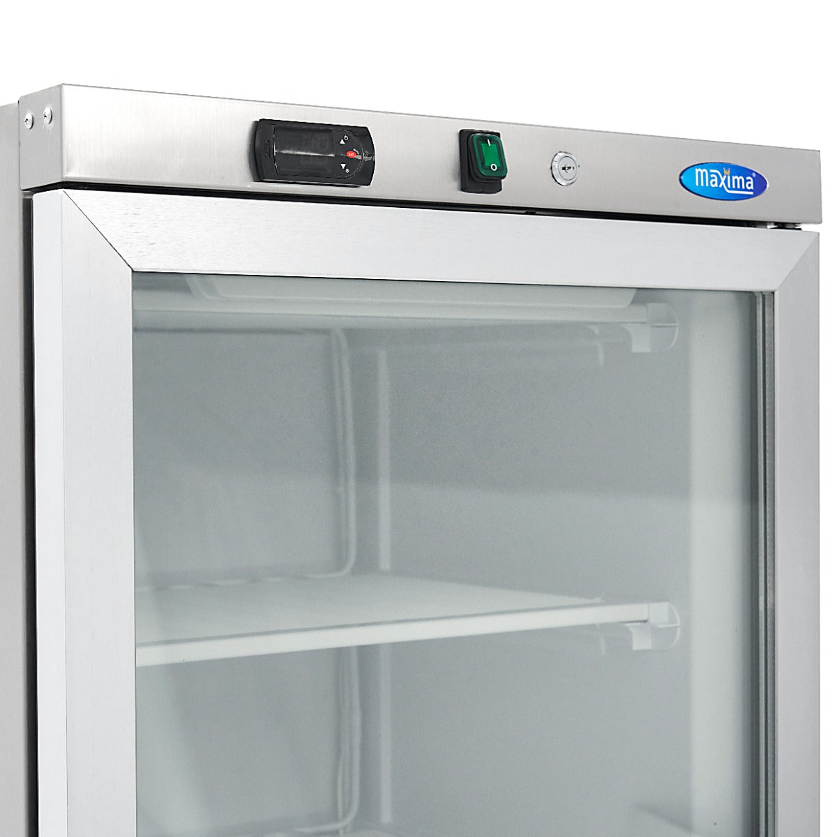 Maxima Upright Freezer, 400 L, Glass Door, Stainless steel, additional view