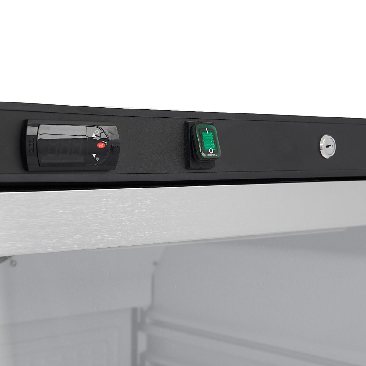 Maxima Fridge 600 L, Black, with Glass Door, additional view