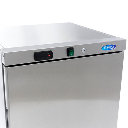 Maxima Upright Freezer, 200 L, 2 Fixed Shelves, Stainless steel, additional view