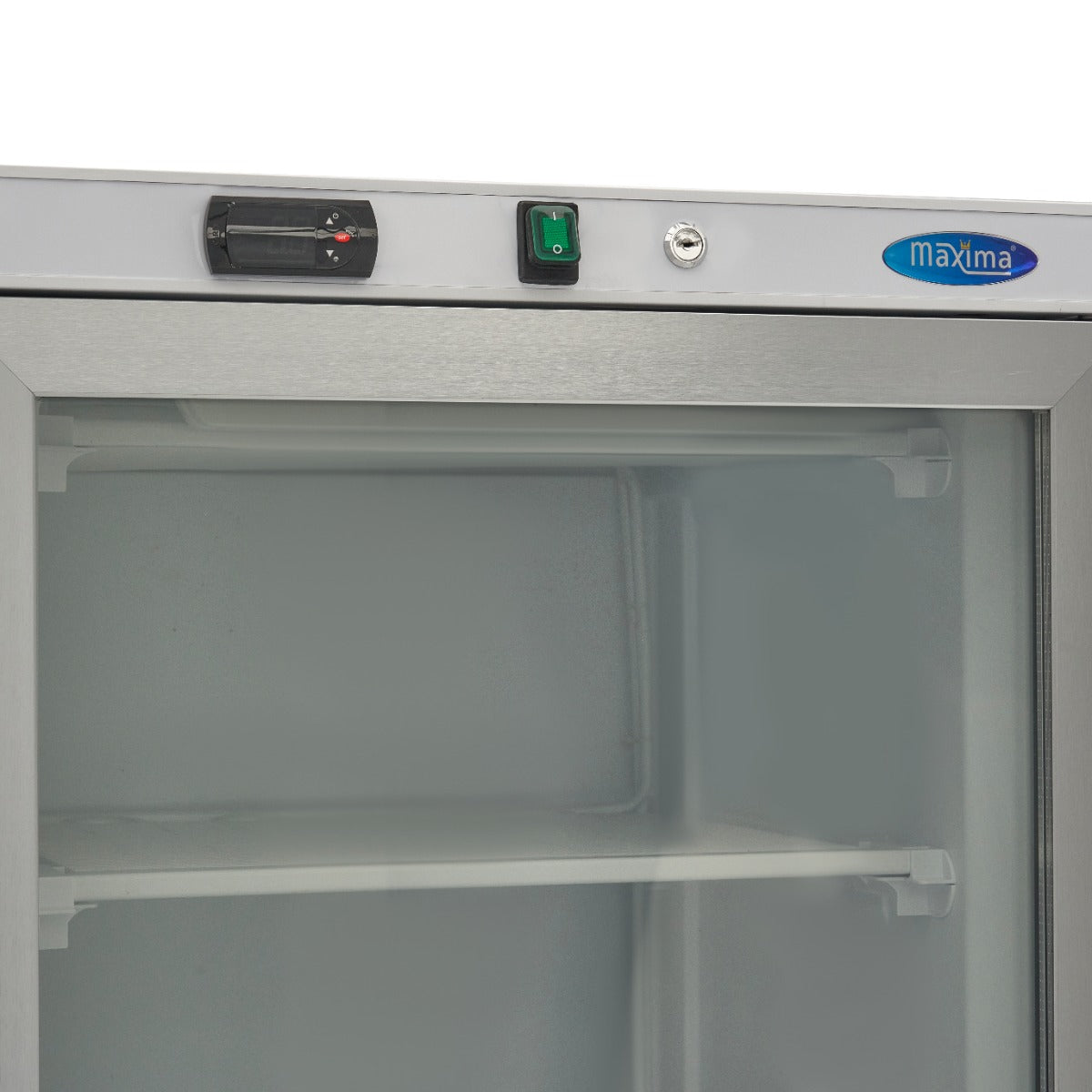 Maxima Upright Freezer, 400 L, Glass Door, White, additional view