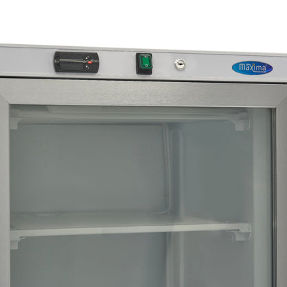 Maxima Upright Freezer, 400 L, Glass Door, White, additional view