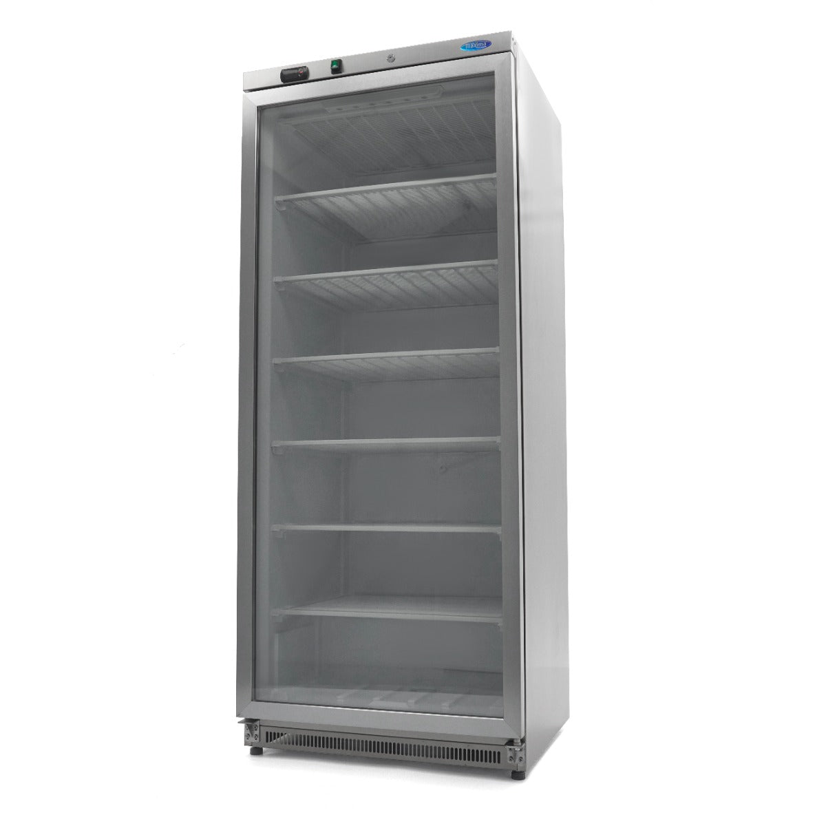 Maxima Upright Freezer, 600 L, Glass Door, Stainless steel, product photo