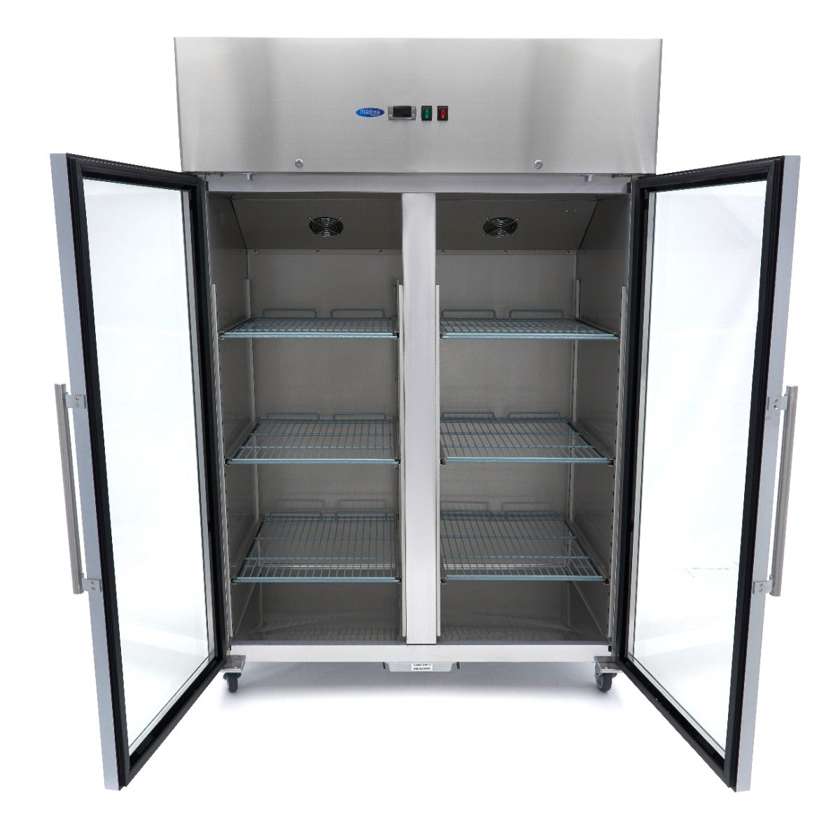 Maxima Upright Freezer, 1200 L, 2 Glass Doors, GN 2/1, 6 Shelves, additional view