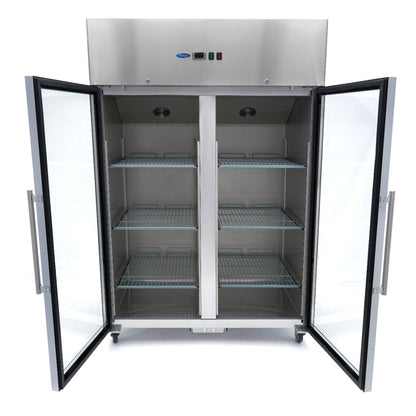 Maxima Upright Freezer, 1200 L, 2 Glass Doors, GN 2/1, 6 Shelves, additional view
