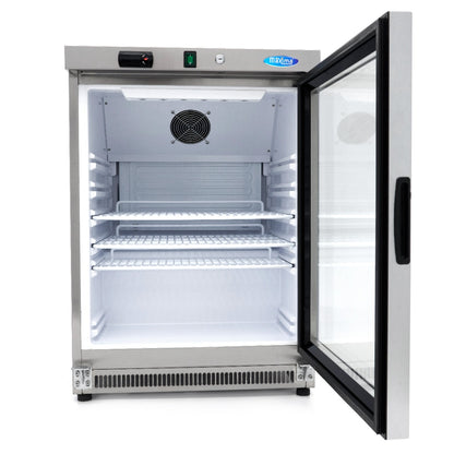 Maxima Fridge 200 L, Stainless Steel, with Glass Door, additional view