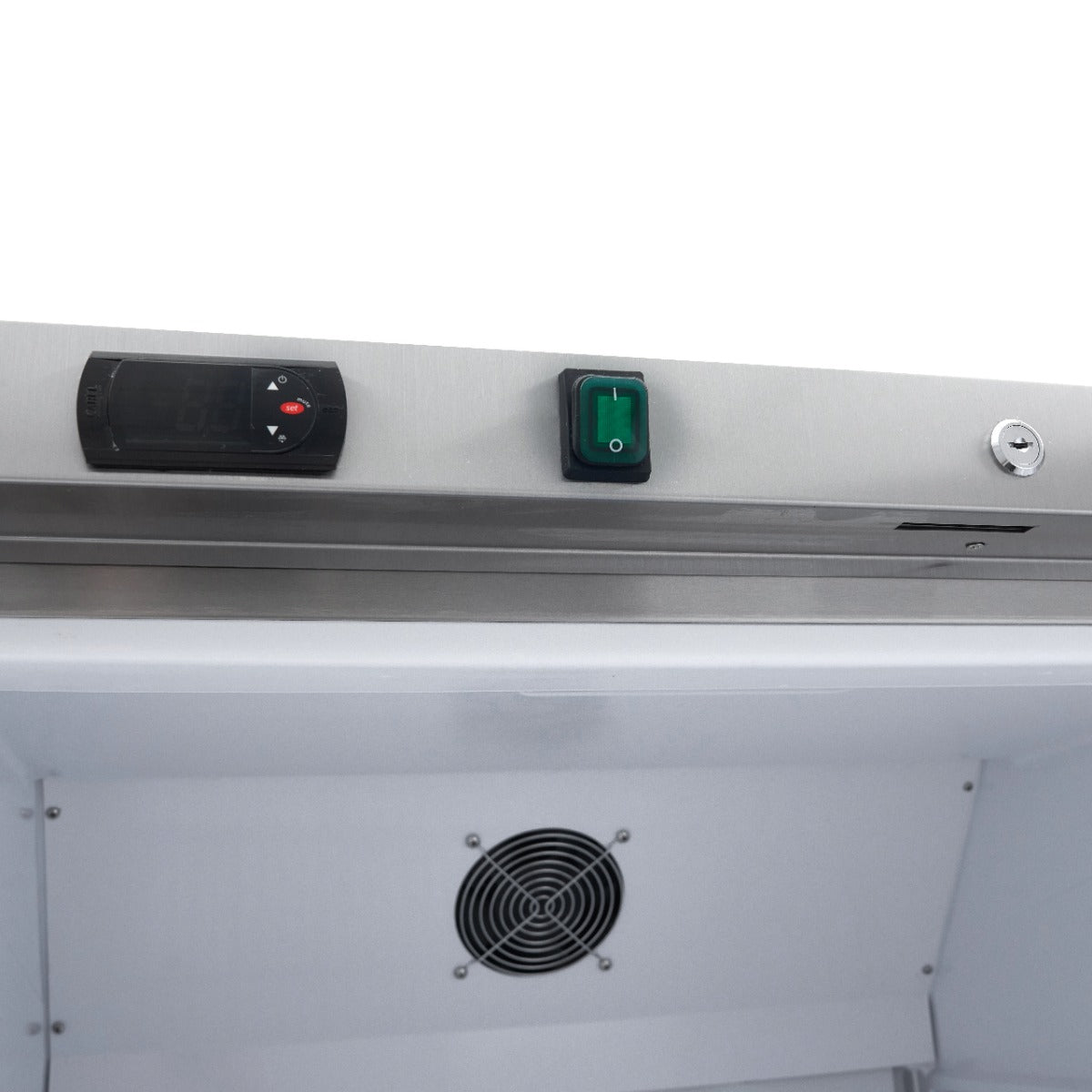 Maxima Fridge 600 L, 4 Adjustable Shelves, Stainless Steel, additional view