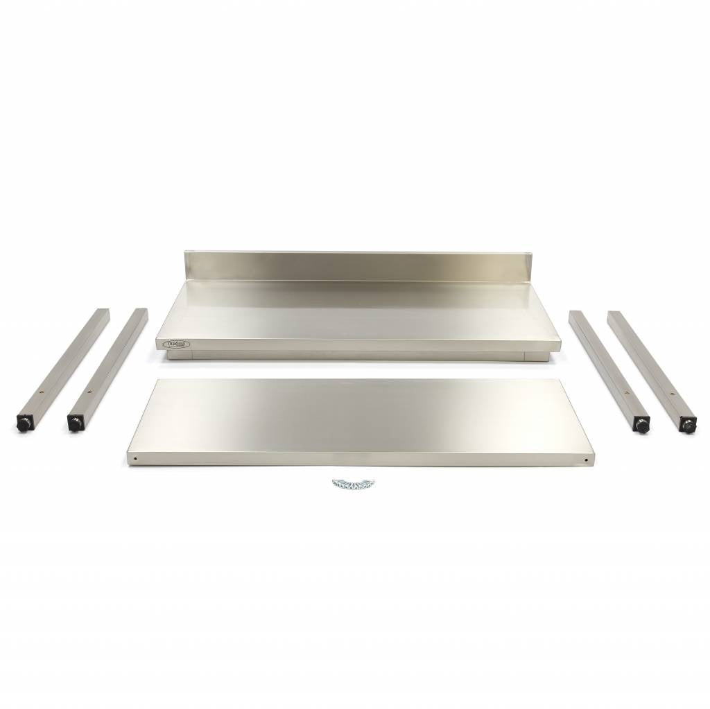 Maxima Stainless Steel Work Table, 600 x 600 mm, with Backsplash, additional view