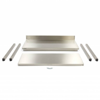 Maxima Stainless Steel Work Table, 600 x 600 mm, with Backsplash, additional view