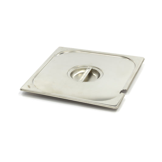 Maxima Gastronorm Lid, 2/3 GN, Stainless Steel, Spoon Recess, product photo