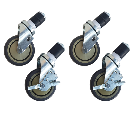 Maxima Worktable Castor Set, 4 Pieces, 102 mm, 2 with Brakes, product photo